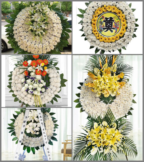 湖北孝感市安陆市棠棣镇蒋梅村花圈速递